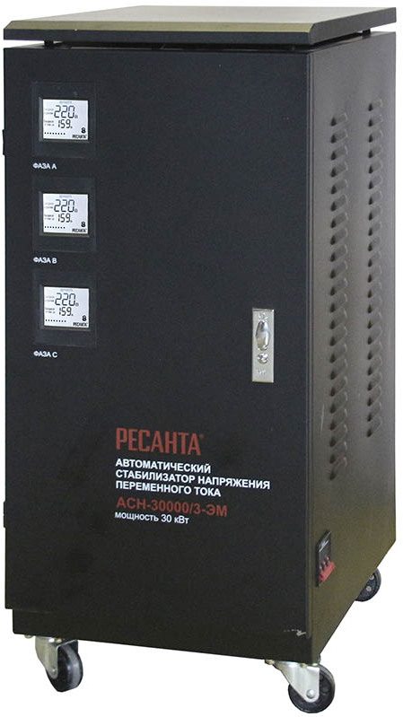 

Стабилизатор напряжения Ресанта ACH-30000/3-ЭМ, Сетевой фильтр Ресанта АСН-30000/3-ЭМ