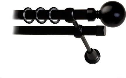 

Карниз Lm Decor Шар большой 059 2р гладкий 25/19мм 2.4м черный матовый