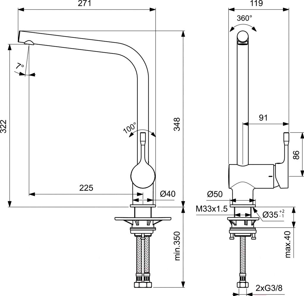 

Смеситель Ideal Standard Bluestart [BC174AA], Bluestart