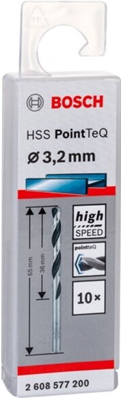 

Сверло Bosch HSS PointTeQ 3.2мм [2.608.577.200], Сверло Bosch HSS PointTeQ 3.2мм 2.608.577.200