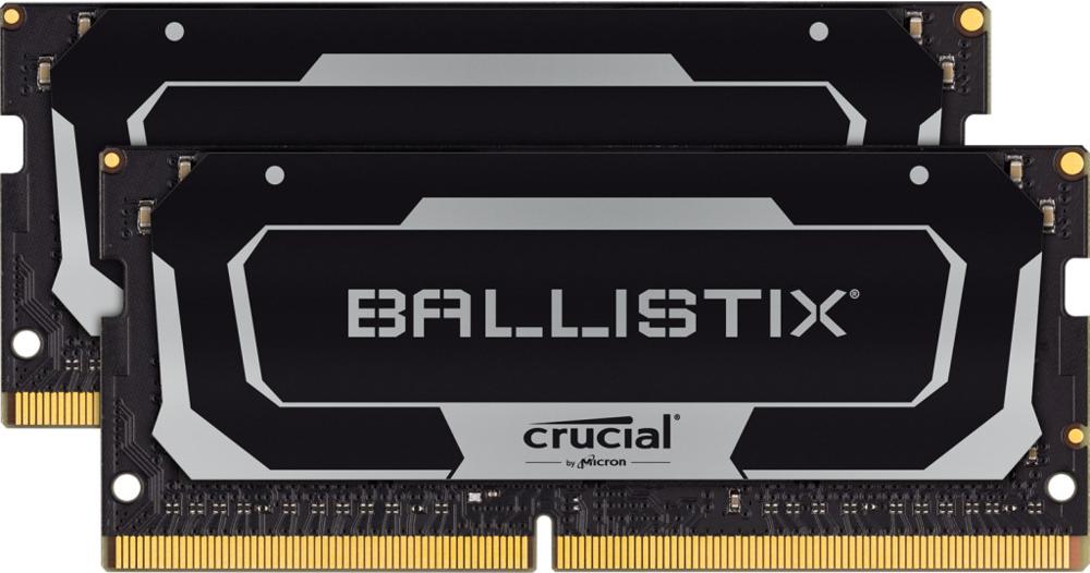 

Оперативная память Crucial 16GB Kit DDR4 3200MT/s Unbuffered SODIMM, Оперативная память Crucial Ballistix 2x8GB DDR4 SODIMM PC4-25600 BL2K8G32C16S4B