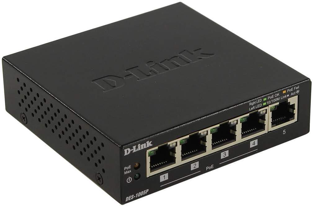 

Коммутатор D-Link DGS-1005P/B1A