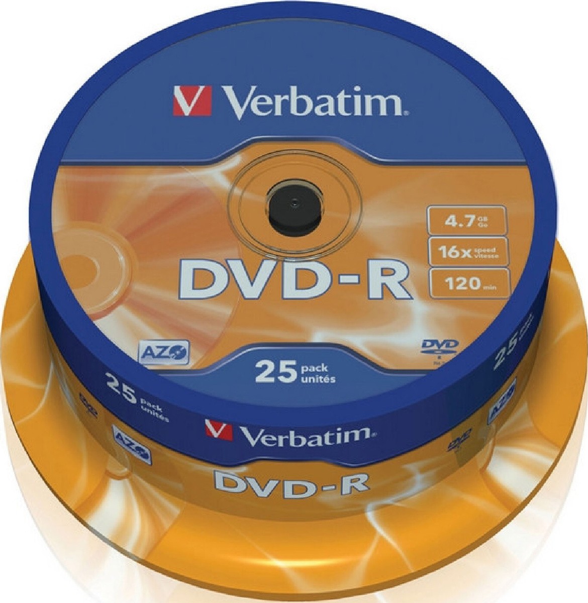 

Оптический диск Verbatim DVD-R 4.7Gb 16x Cake Box 25 шт [43522], Оптический диск Verbatim DVD-R 4.7Gb 16x Cake Box 25 шт 43522