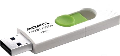 

USB Flash A-Data UV320 32GB (белый/зеленый), UV320 32GB