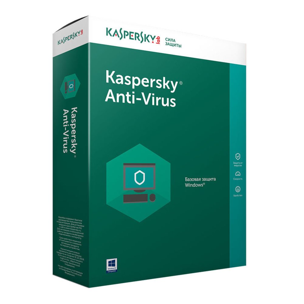 

Антивирус Kaspersky Anti-Virus Russian Edition. 2-Desktop 1 year Base [KL1171RBBFS], Anti-Virus (2 ПК 1 год BOX)