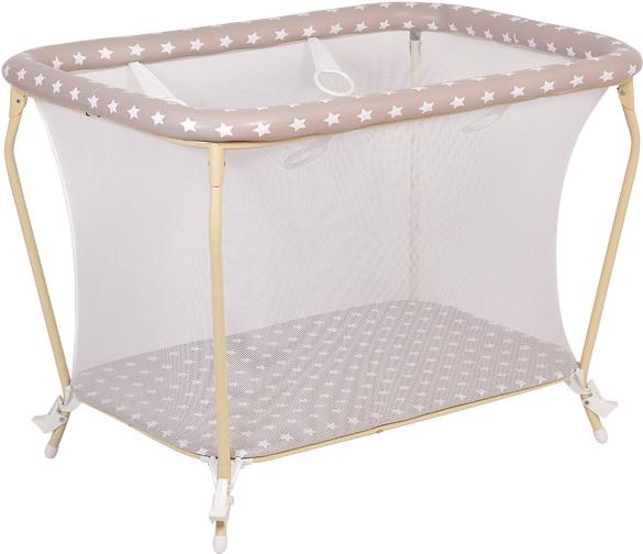 

Детский манеж Polini Kids Classic Звезды макиато/белый, Classic Звезды