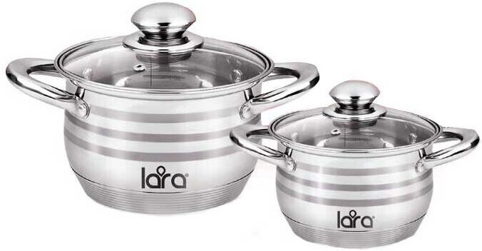 

Набор посуды Lara LR02-101 Sonata 4пр., Набор кастрюль LARA LR02-101