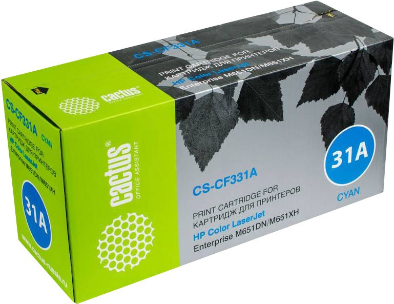 

Картридж лазерный CACTUS CS-CF331A CF331A голубой
