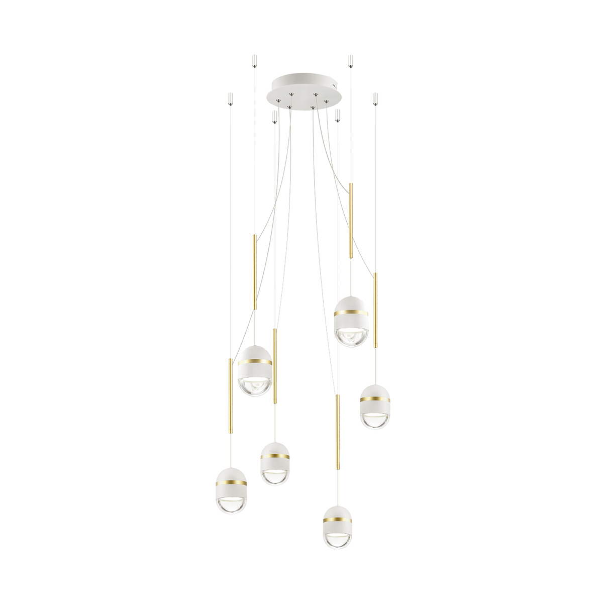 

Потолочный подвесной светильник Odeon Light 4117/30L белый/золото Люстра LED 30W MINION, 4117/30L белый/золото Люстра LED 30W MINION