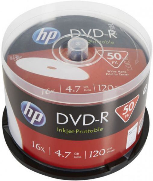 

Оптический диск HP DVD-R 4.7Gb 16x Printable 50 шт [69302], Оптический диск HP DVD-R 4.7Gb 16x Printable 50 шт 69302