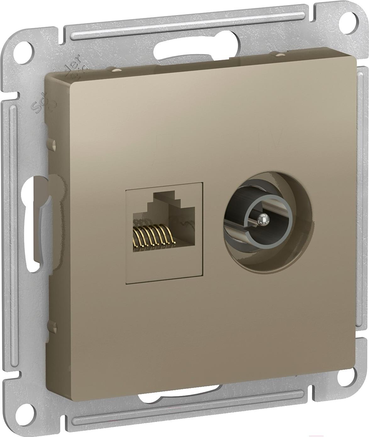 

Розетка Schneider Electric AtlasDesign шампань [ATN000589], Розетка Schneider Electric AtlasDesign ATN000589 шампань