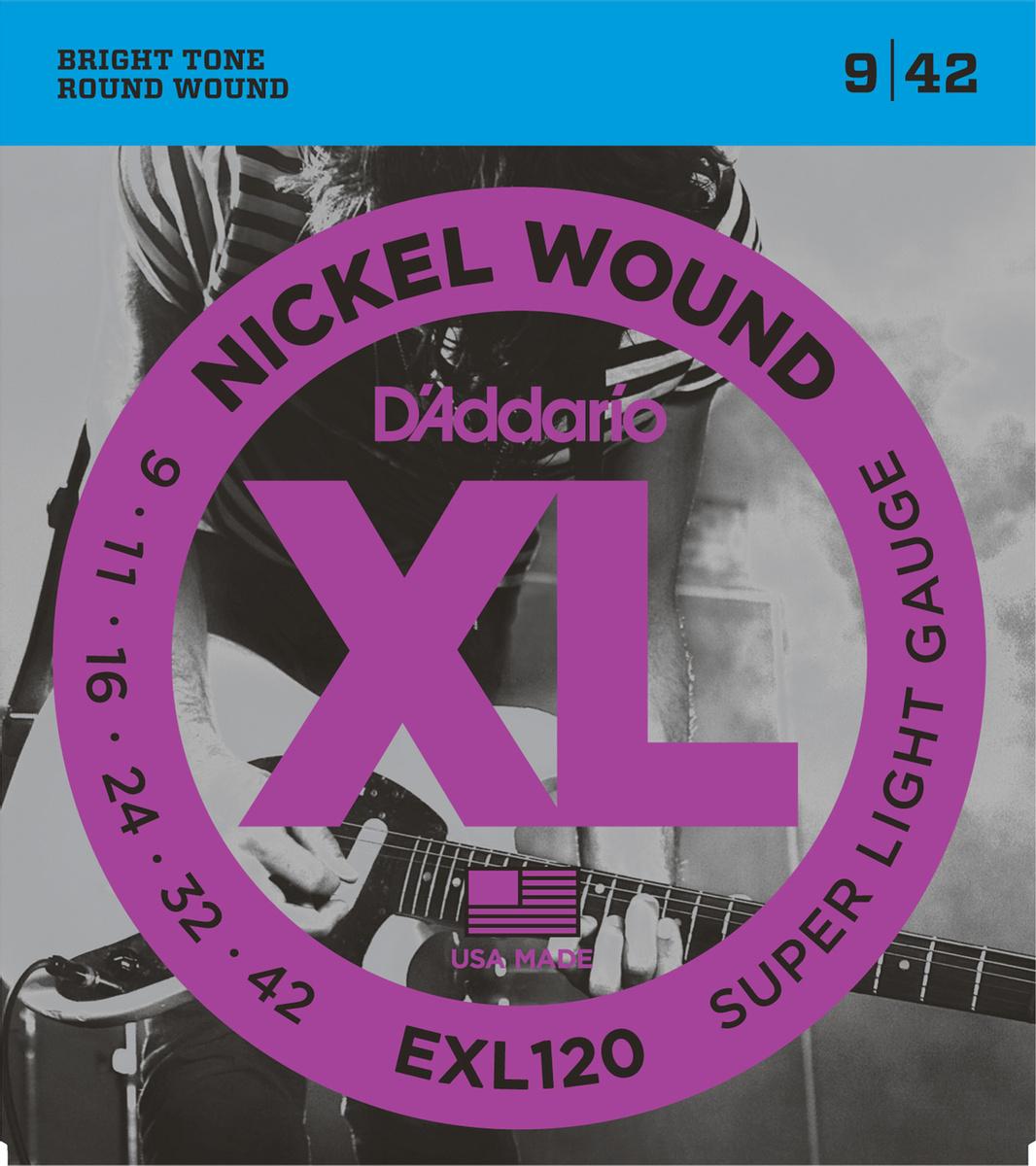 

Струны для электрогитары D'Addario EXL120 Super Light 9-42 никель