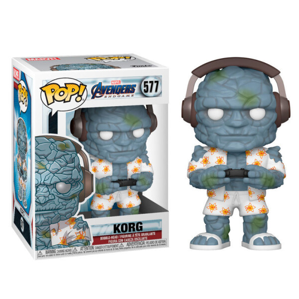 

Игрушка Funko Фигурка POP! Bobble: Marvel: Avengers Endgame: Gamer Korg, Фигурка POP! Bobble: Marvel: Avengers Endgame: Gamer Korg