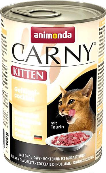 

Корм для кошек Animonda Carny Kitten коктейль из мяса домашних птиц 400г, Carny Kitten коктейль из мяса домашних птиц 400г