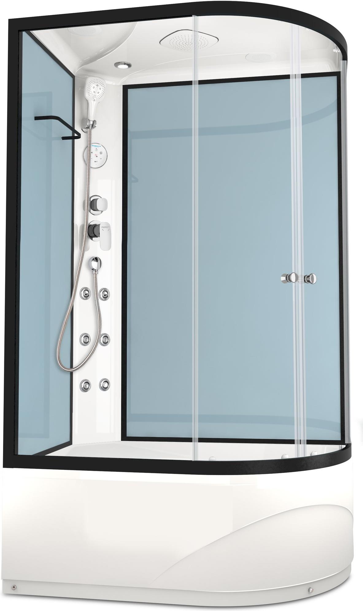 

Душевая кабина Domani-Spa Delight 128 high L Dusty blue/Graphite [DS01D128LHDbCl10], Delight 128 high L