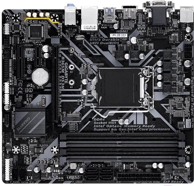 

Материнская плата Gigabyte B365M DS3H B365 4xDDR4, B365M DS3H