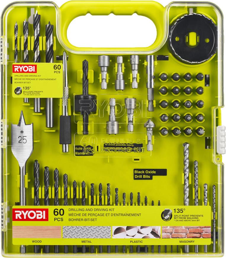 

Набор оснастки RYOBI RAKDD60 (60 предметов) [5132004664], RAKDD60 (60 предметов)