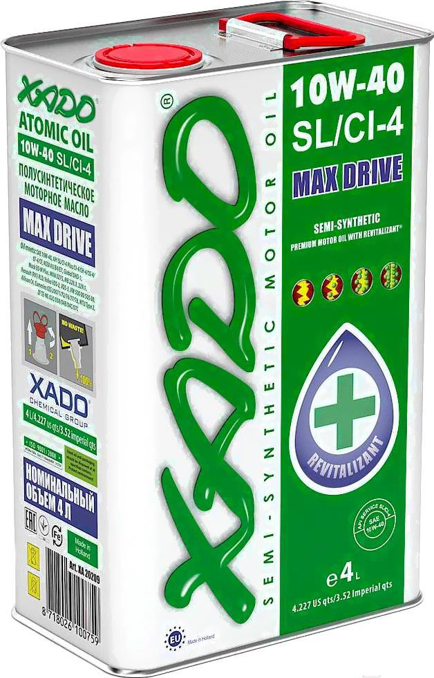 

Моторное масло Xado Atomic Oil 10W40 SL/CI-4 (4л) [20209], Atomic Oil 10W40 SL/CI-4 (4л)