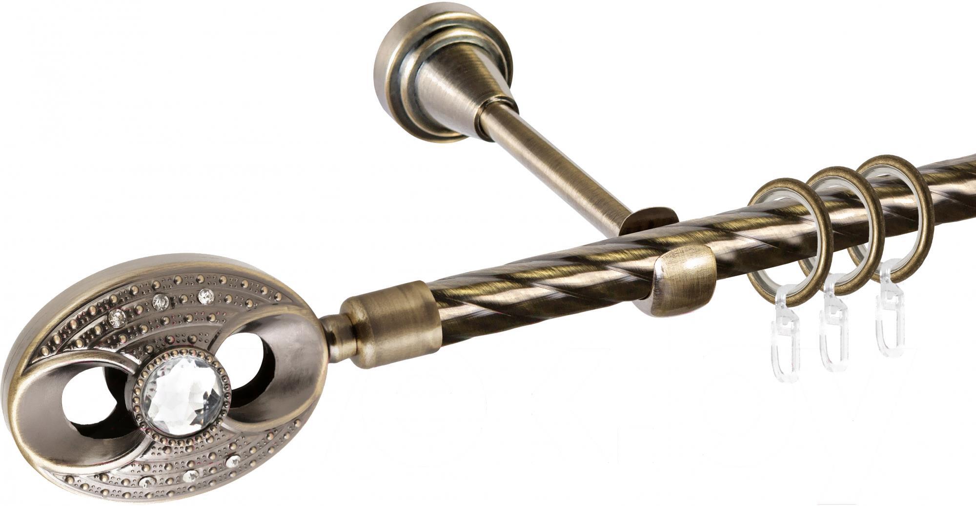 

Карниз АС ФОРОС Grace D16K + наконечники Игнацио 3м антик