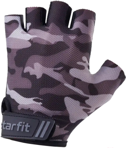 

Перчатки для фитнеса Starfit WG-101 M серый/камуфляж