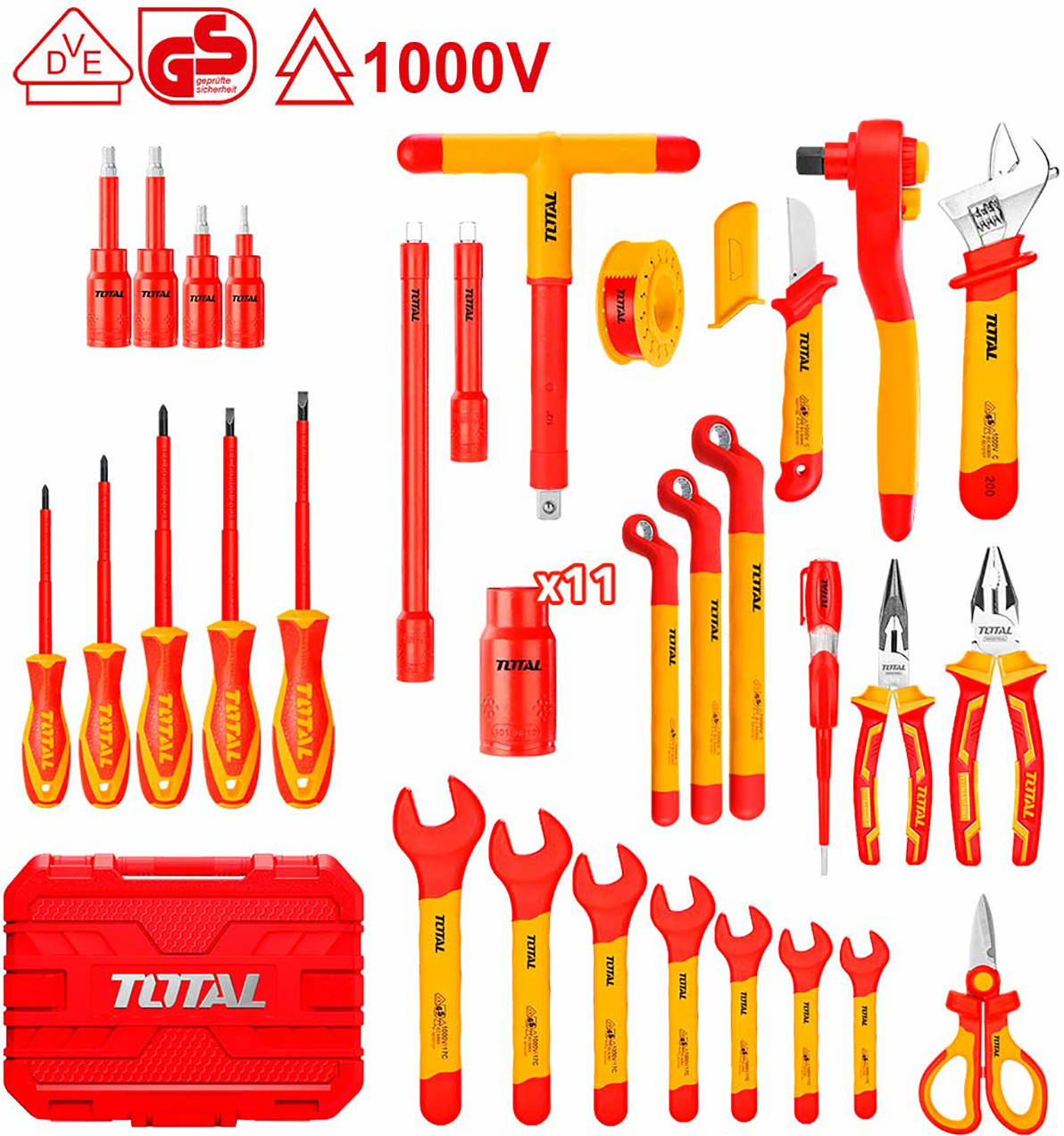 

Набор инструментов диэлектрических Total THKITH4101 (41шт)