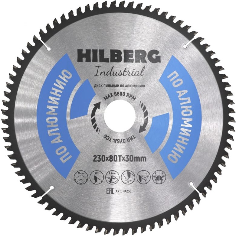

Диск пильный Hilberg HA230