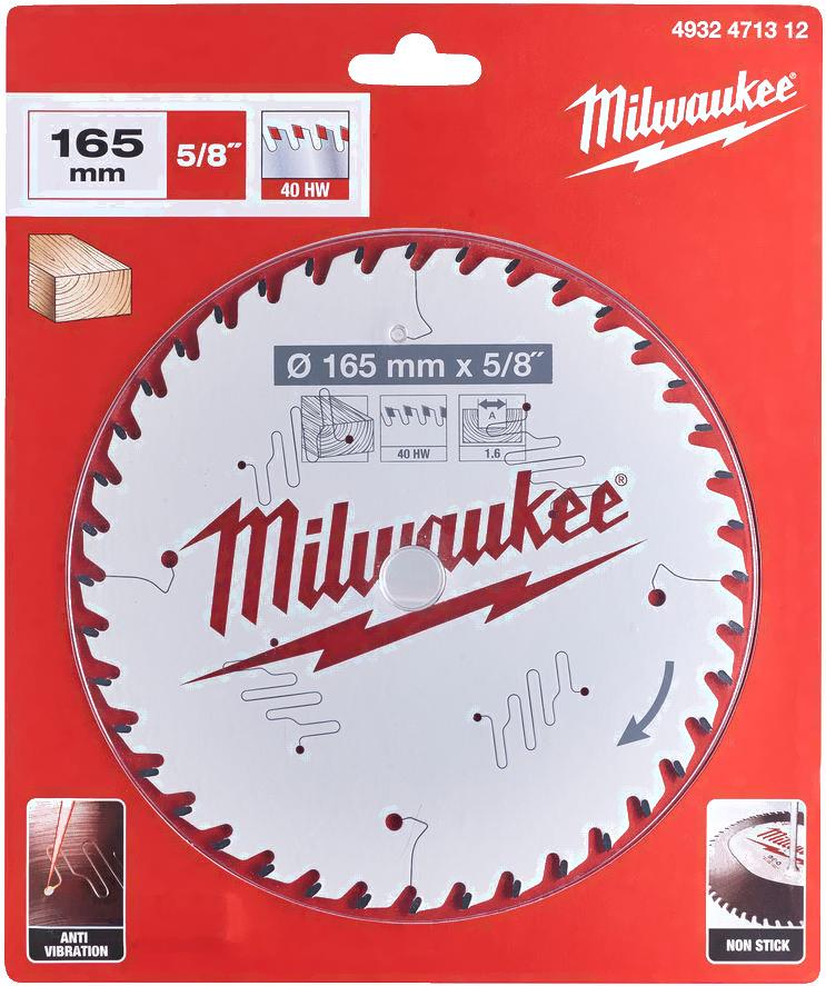 

Диск пильный Milwaukee D 165х15,87х1,6 мм 40Z 1 шт [4932471312], D 165х15,87х1,6 мм 40Z 1 шт