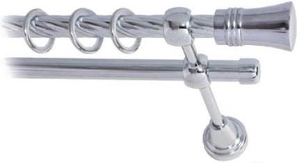 

Карниз Lm Decor Гиро 071 2р витой 3.2м хром, Гиро 071 2р витой 16мм 3.2м