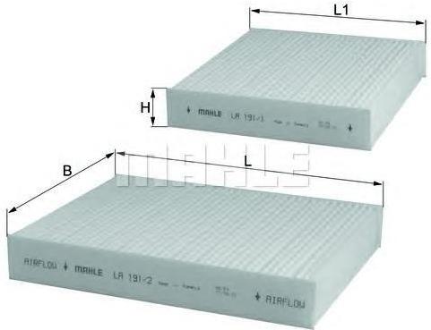 

Салонный фильтр Knecht/Mahle LA191/S, LA191/S