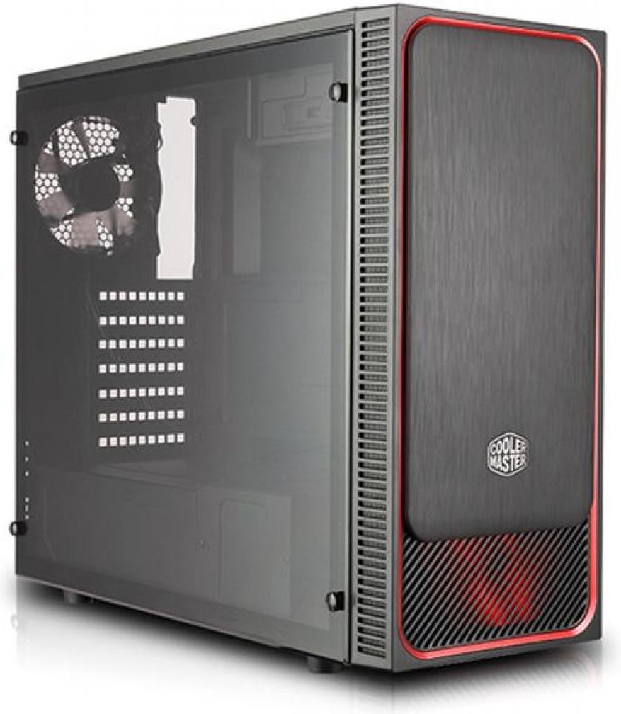 

Корпус для компьютера Cooler Master MasterBox E500L черный/красный [MCB-E500L-KA5N-S01], Корпус для компьютера Cooler Master MasterBox E500L MCB-E500L-KA5N-S01 черный/красный