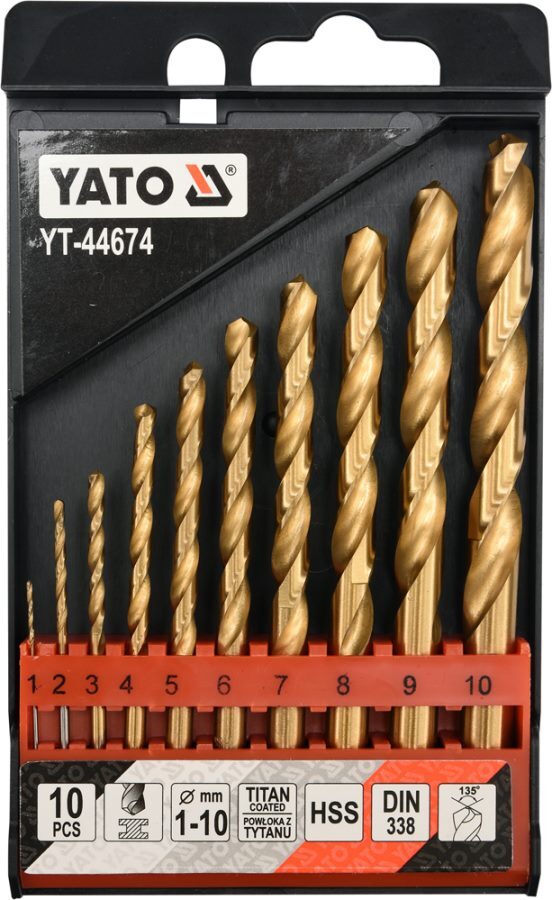 

Набор сверл Yato СО 1-10 мм (YT-44674)