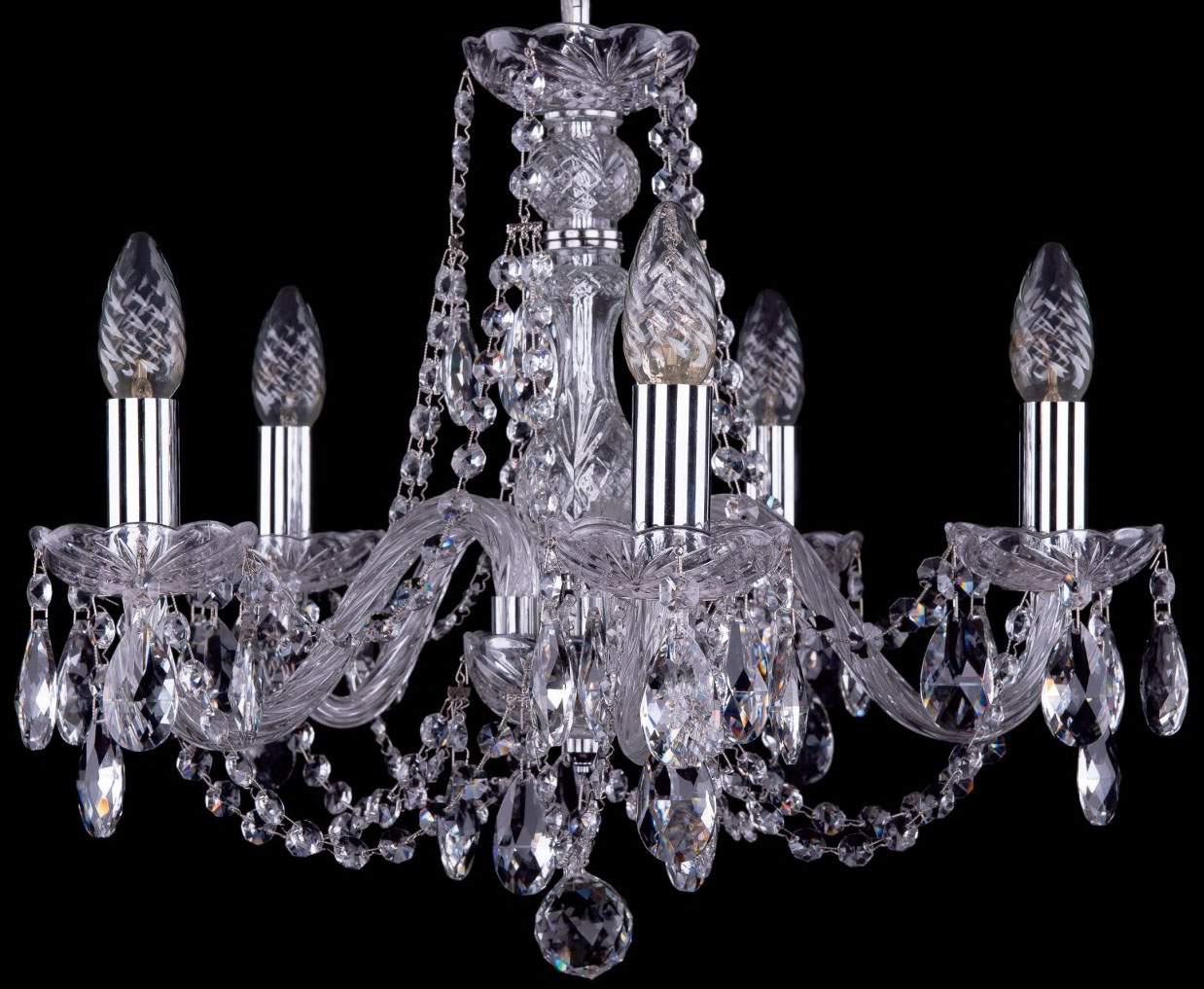 

Подвесная люстра Bohemia Ivele Crystal 1406/5/160/Ni/Leafs
