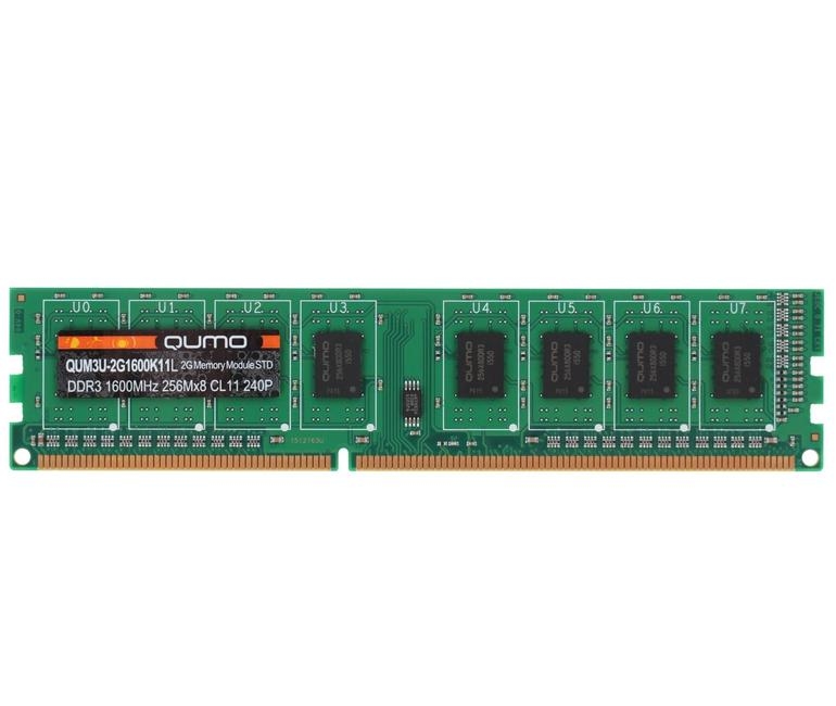 

Оперативная память QUMO DDR3 DIMM 2Gb PC3-12800, DDR3 DIMM 2Gb PC3-12800