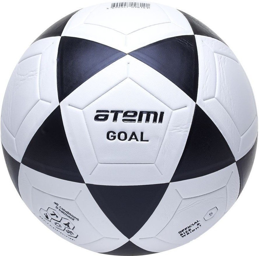 

Футбольный мяч Atemi GOAL PVC р.5 бел/черный