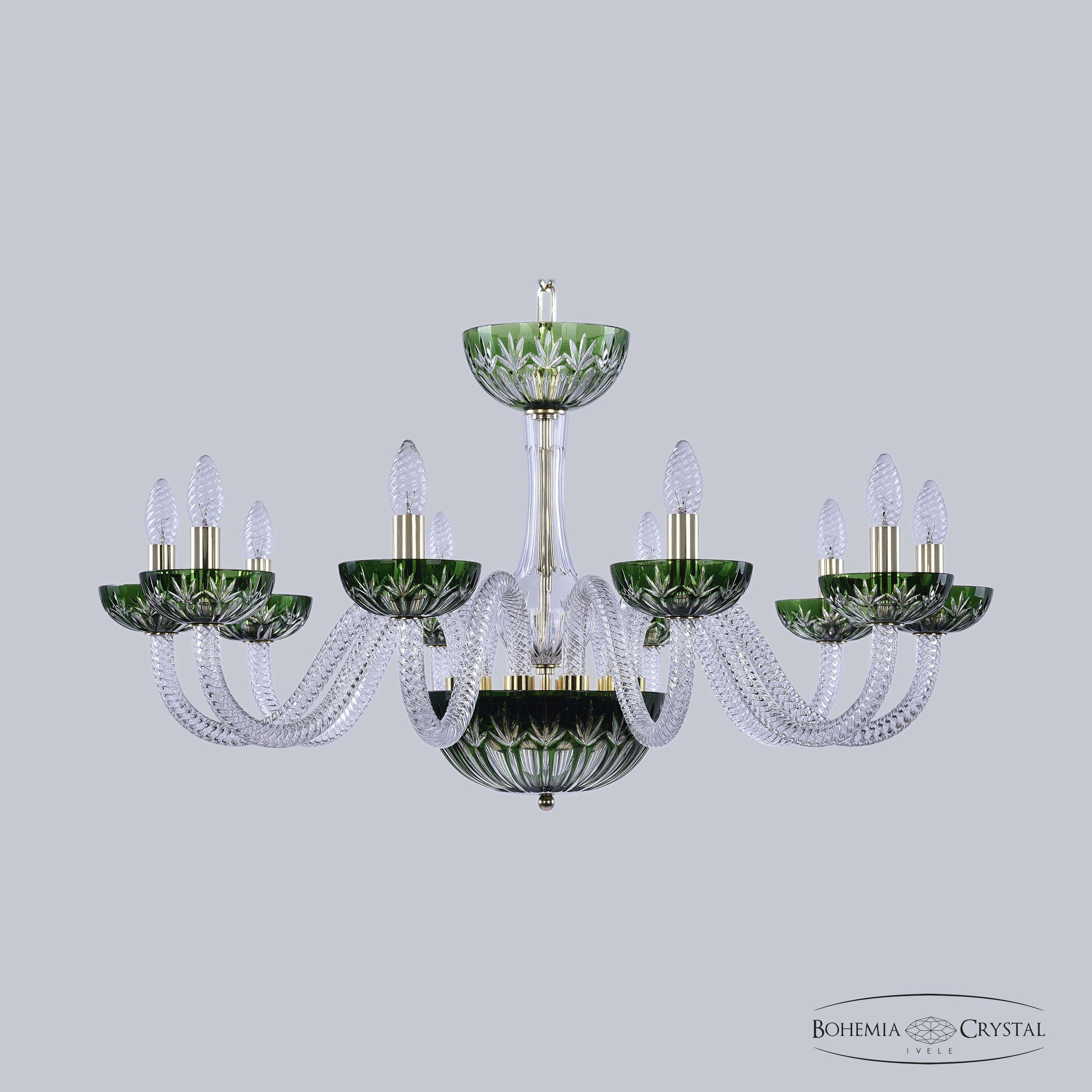 

Bohemia Ivele Crystal Люстра 1308/10/300 G Cl/Clear-Green/H-1I, Подвесная люстра Bohemia Ivele Crystal Люстра 1308/10/300 G Cl/Clear-Green/H-1I
