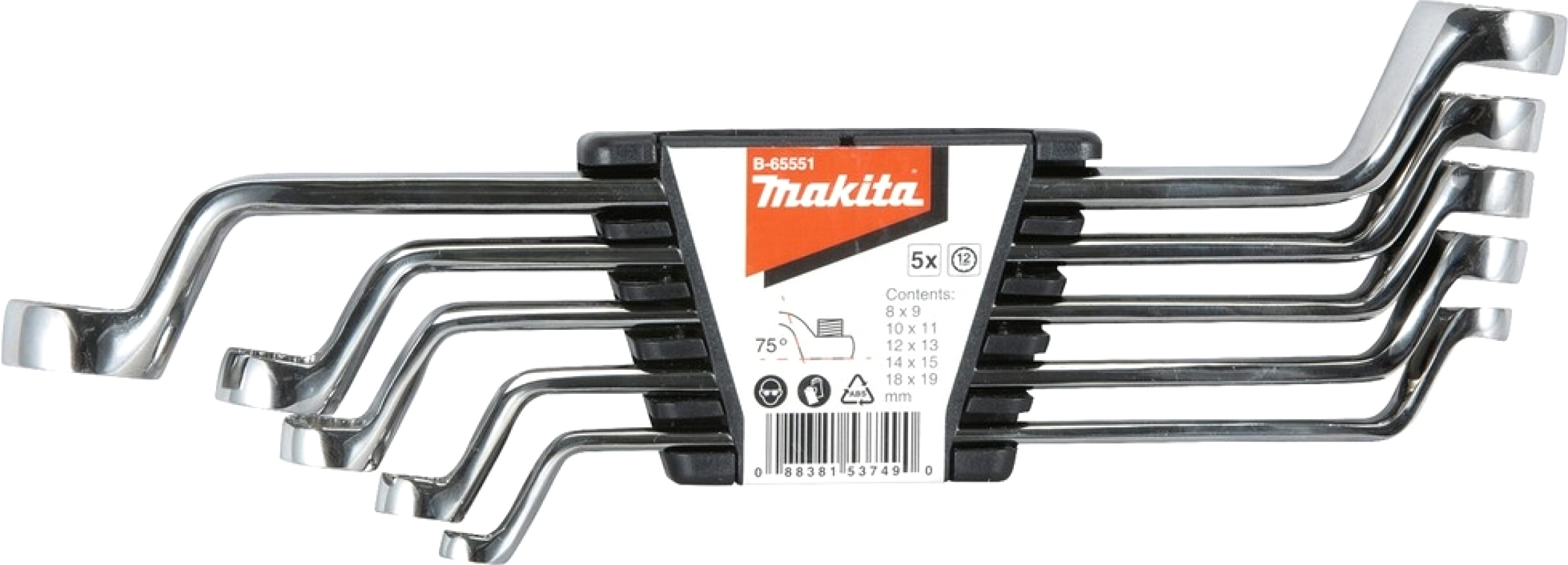 

Набор ключей накидных Makita B-65551 5 шт