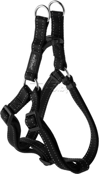 

Ошейник, поводок, намордник Rogz Fanbelt Step-in H черный, Fanbelt Step-in H