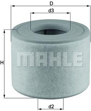 

Фильтр воздушный Knecht/Mahle LX2607/2, LX2607/2