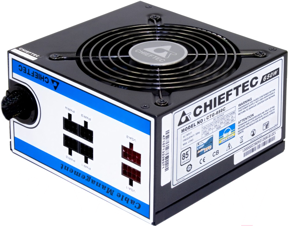 

Блок питания Chieftec A-80 CTG-650C 650W, Блок питания для компьютеров Chieftec A-80 CTG-650C 650W