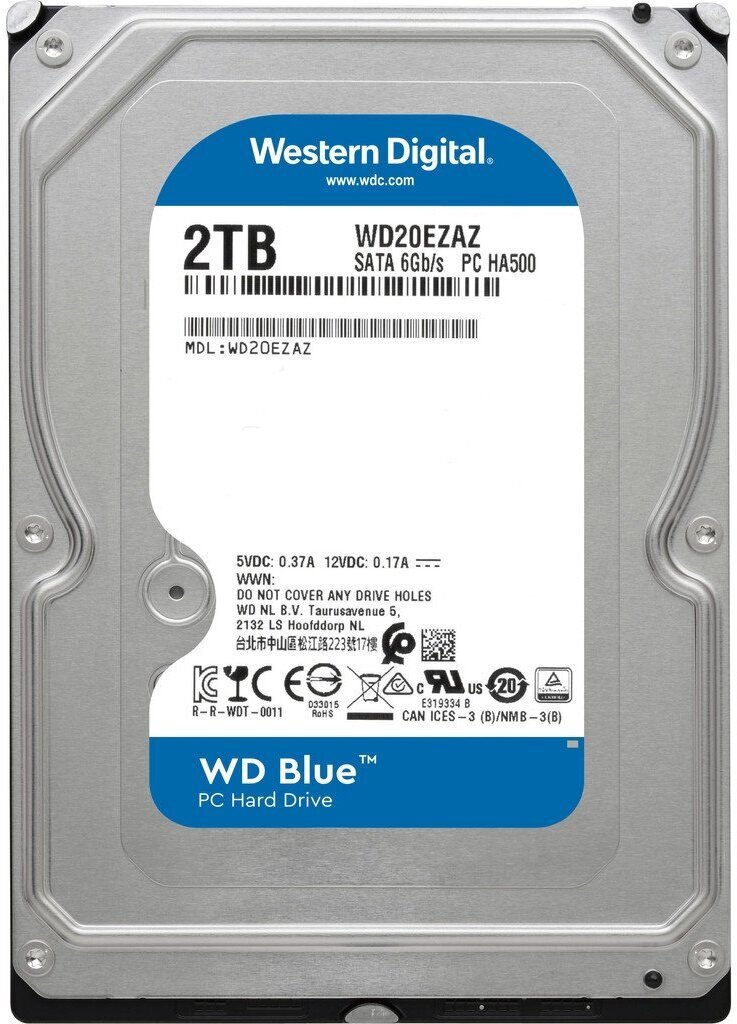 

Жесткий диск WD SATA 2TB 6GB/S 256MB [WD20EZBX], Жесткий диск WD Blue 2TB WD20EZBX