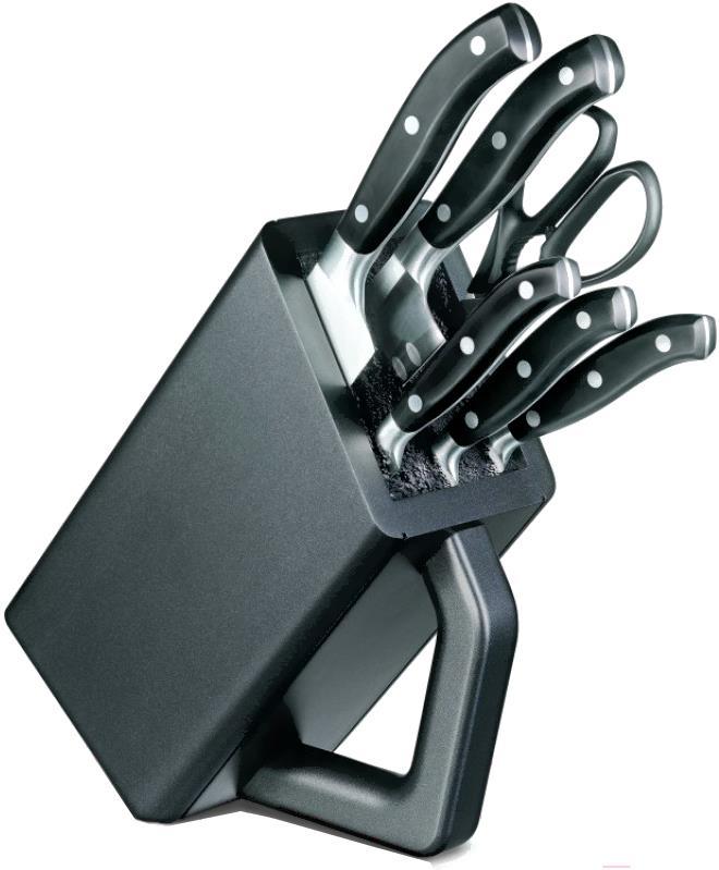 

Кухонный нож Victorinox Набор ножей Forged Cutlery Block 6 шт с подставкой (коробка) черный [7.7243.6], Набор ножей Forged Cutlery Block 6 шт с подставкой (коробка)