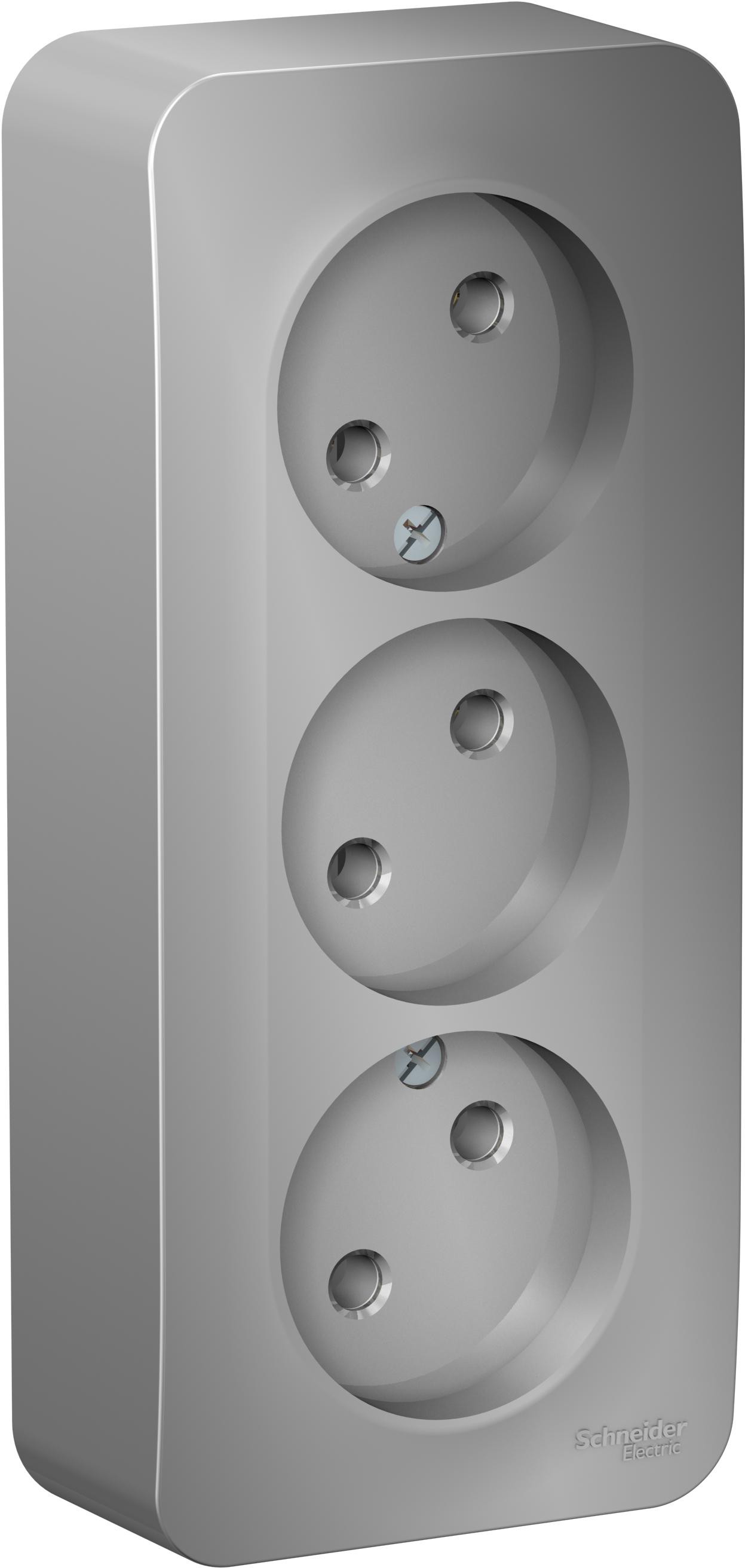 

Розетка Schneider Electric Blanca алюминий [BLNRA000313], Розетка Schneider Electric Blanca BLNRA000313 алюминий