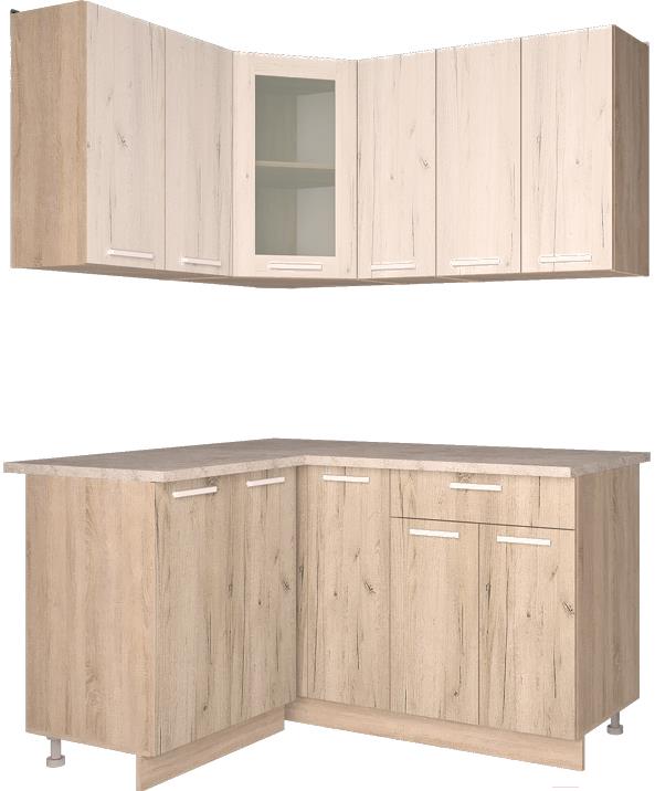 

Кухонный гарнитур Интерлиния Мила 12x15 дуб белый/дуб серый, Мила 12x15