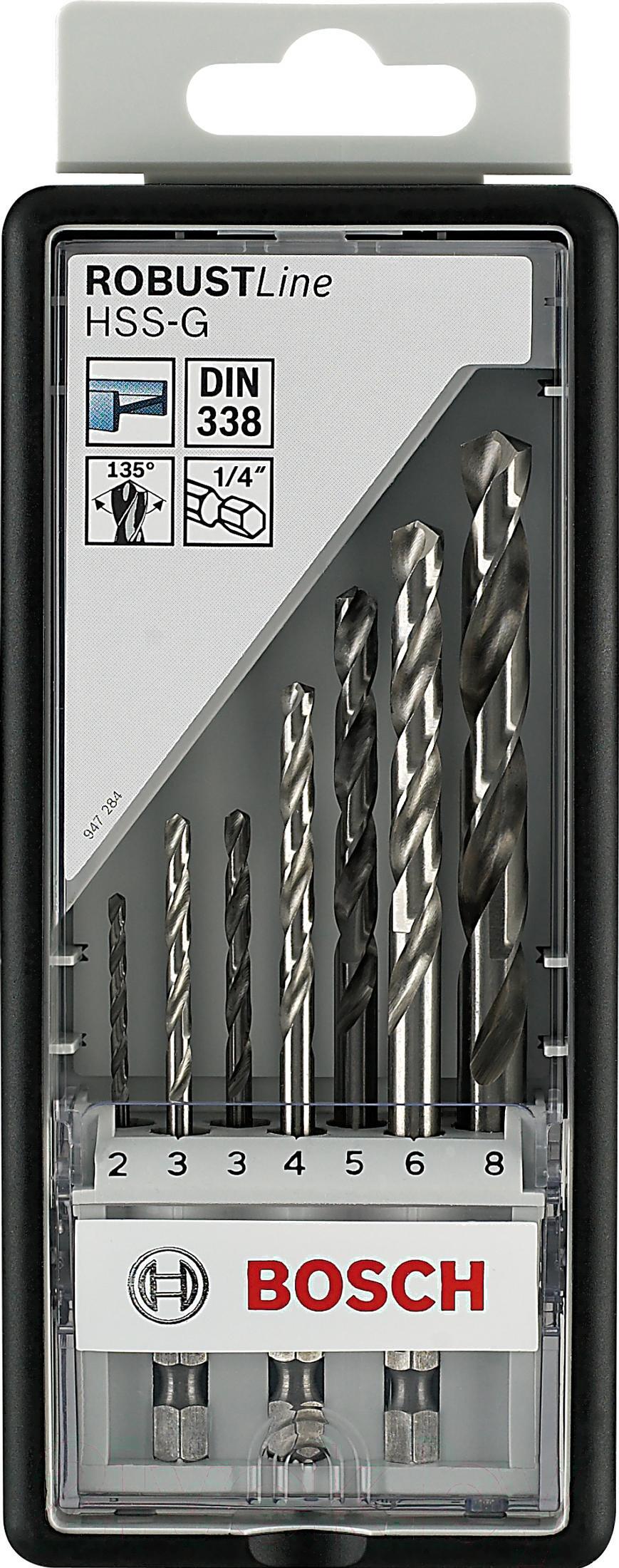 

Набор сверл Bosch HSS-G D2/3/3/4/5/6/8 мм 7 шт [2.607.019.922], Набор сверл Bosch HSS-G D2/3/3/4/5/6/8 мм 7 шт 2.607.019.922
