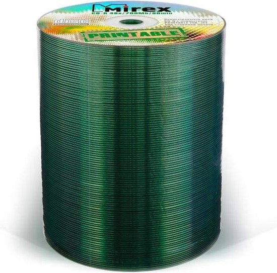 

Оптический диск Mirex CD-R 700 Mb 48х Shrink 100 Ink Printable [200956], Оптический диск Mirex CD-R 700 Mb 48х Shrink 100 Ink Printable 200956