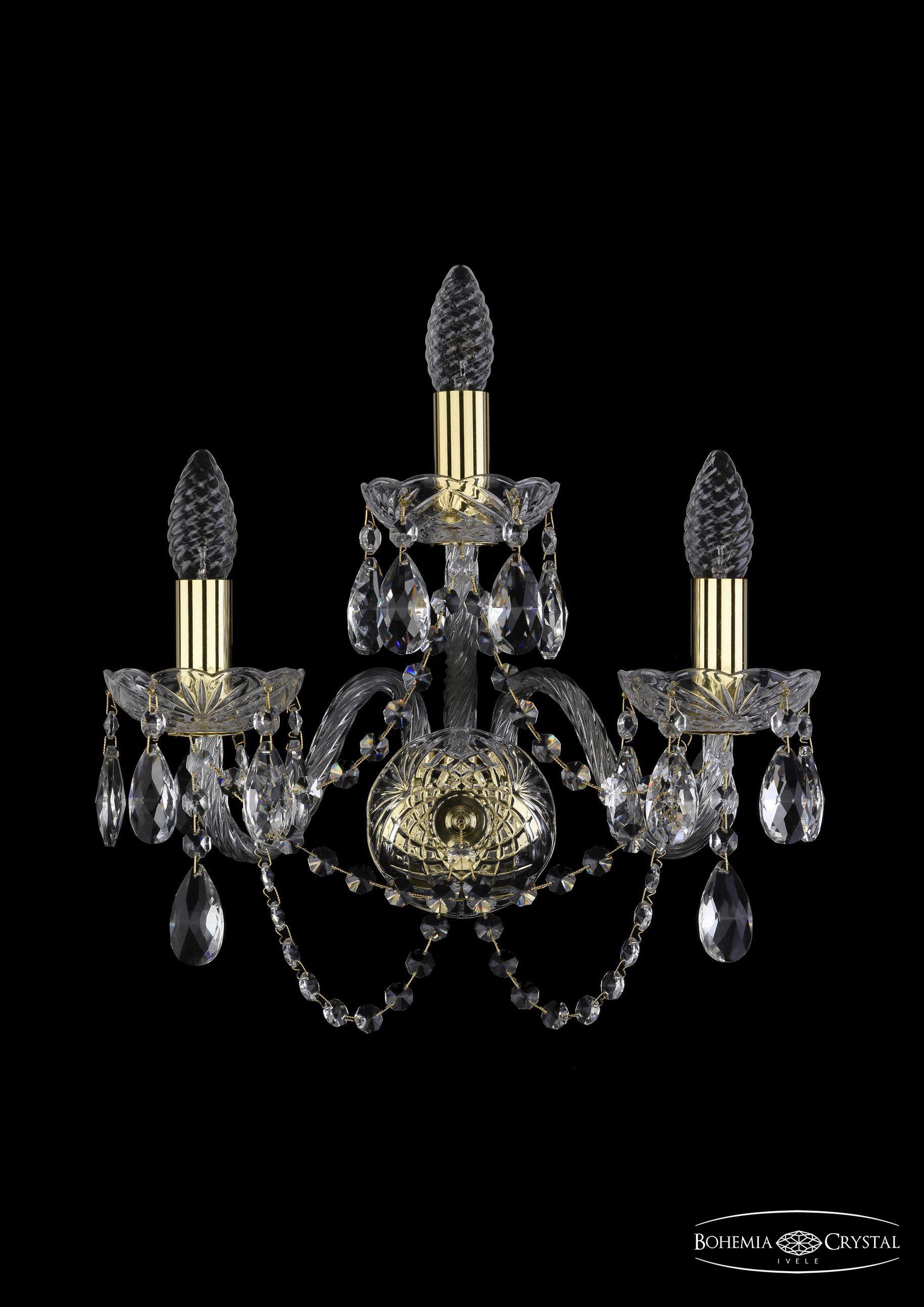

Подвесная люстра Bohemia Ivele Crystal 1402B/2+1/160/G, Бра Bohemia Ivele Crystal 1402B/2+1/160/G