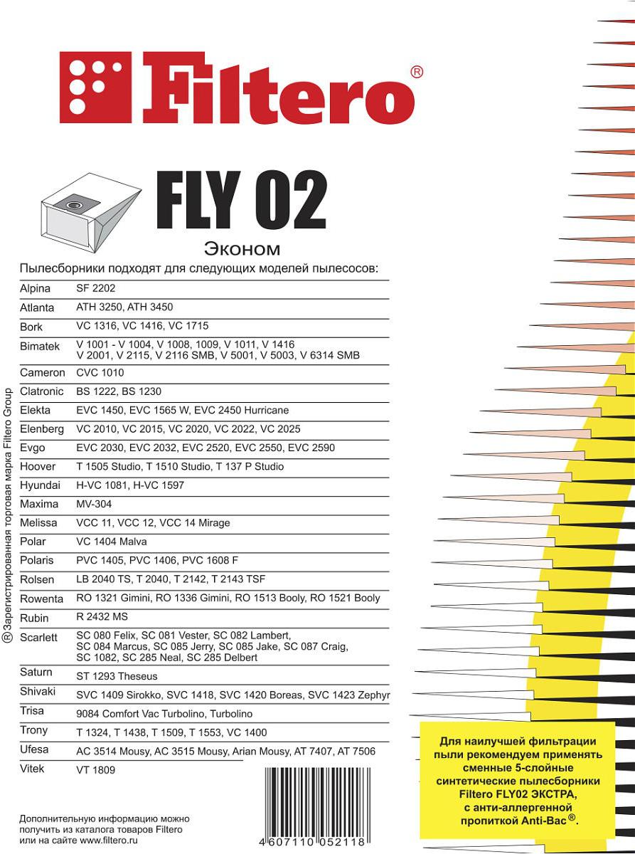 

Аксессуары для пылесосов Filtero Пылесборники FLY 02 (4) Эконом, FLY 02 Эконом 4 шт.