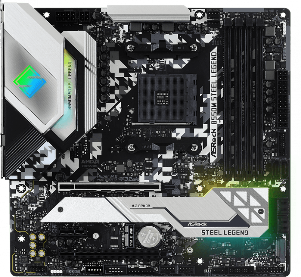 

Материнская плата ASRock B550M STEEL LEGEND, Материнская плата ASRock B550M Steel Legend