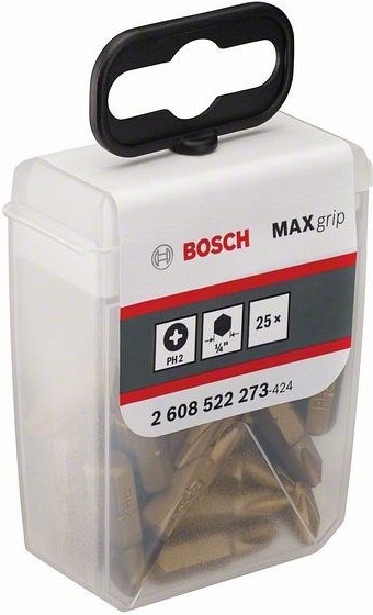 

Набор бит Bosch TicTac PH2 Max Grip 25мм 25шт [2.608.522.273], Набор бит Bosch TicTac PH2 Max Grip 25мм 25шт 2.608.522.273