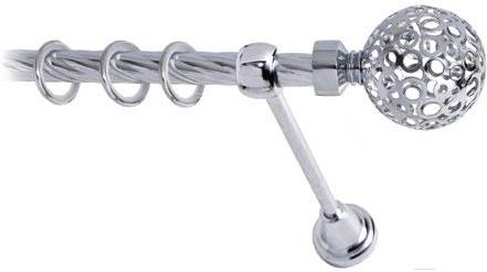 

Карниз Lm Decor Ажур 095 1р витой 4м хром, Ажур 095 1р витой 16мм 4.0м